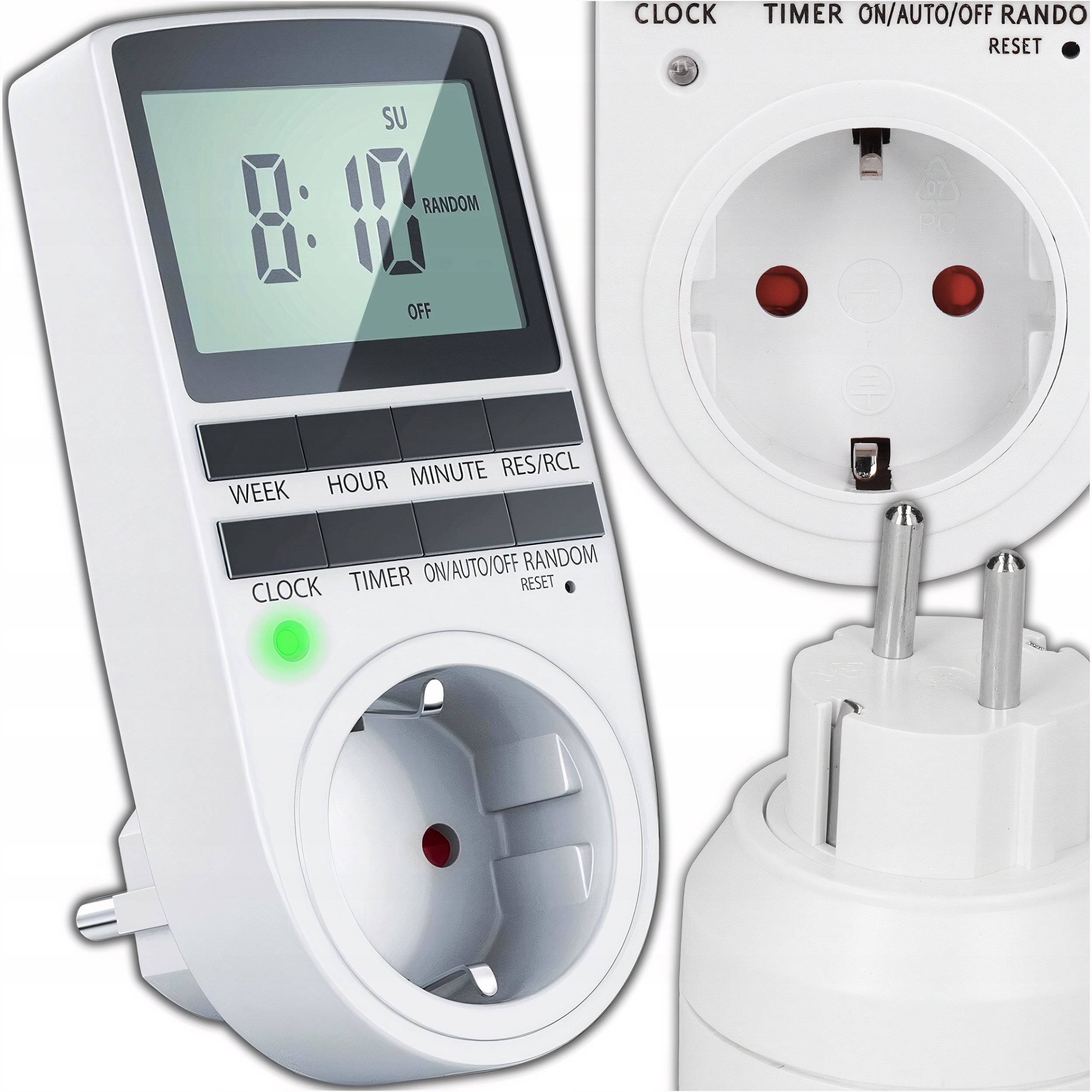 PROGRAMATOR CZASOWY TIMER WŁĄCZNIK WYŁĄCZNIK PRĄDU ENERGOOSZCZĘDNY CYFROWY