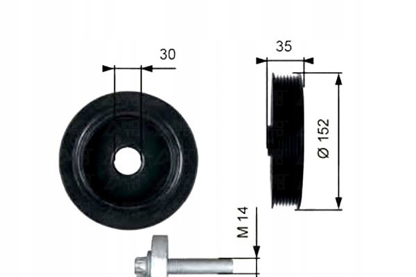 KOŁO PASOWE WAŁU KORBOWEGO NISSAN INTERSTAR PRIMAS Producent części Gates