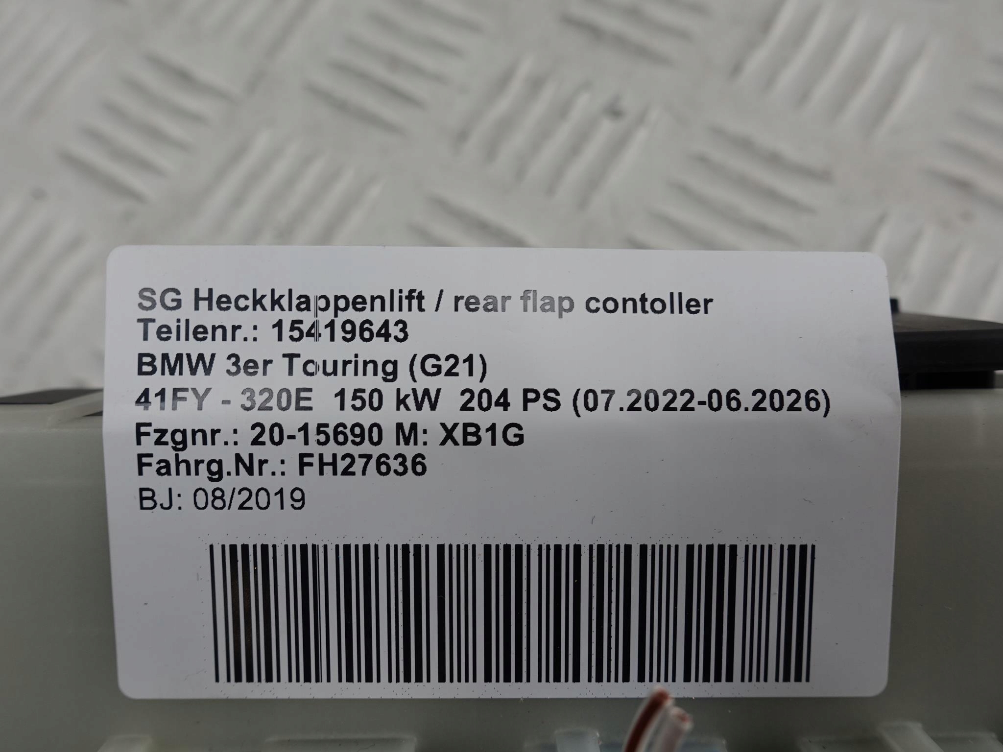 BMW 3 G21 G31 control unit module boot boot door
