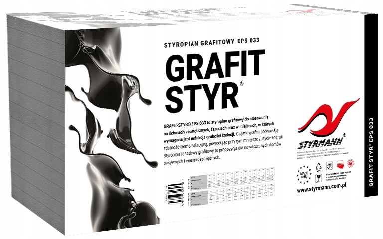 

Styropian Grafitowy 033 / 12cm / paczka 2,5m2