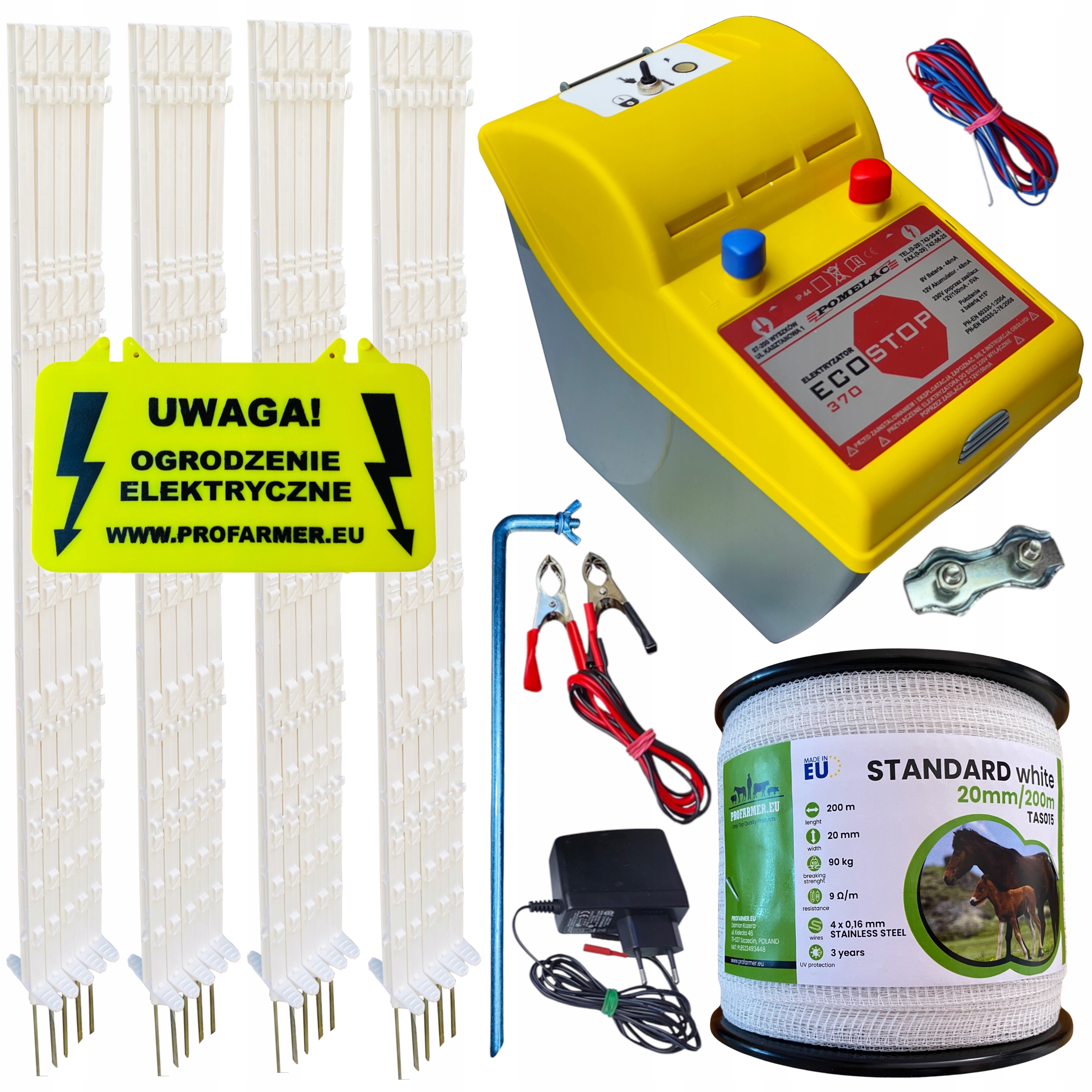 Zestaw kompletny pastuch elektryczny na konie koń