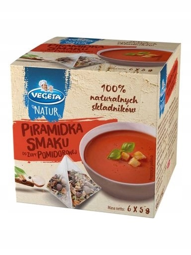Levně 6 x Vegeta Natur Pyramida s příchutí do rajčatové polévky 30 g (6 x 5 g)