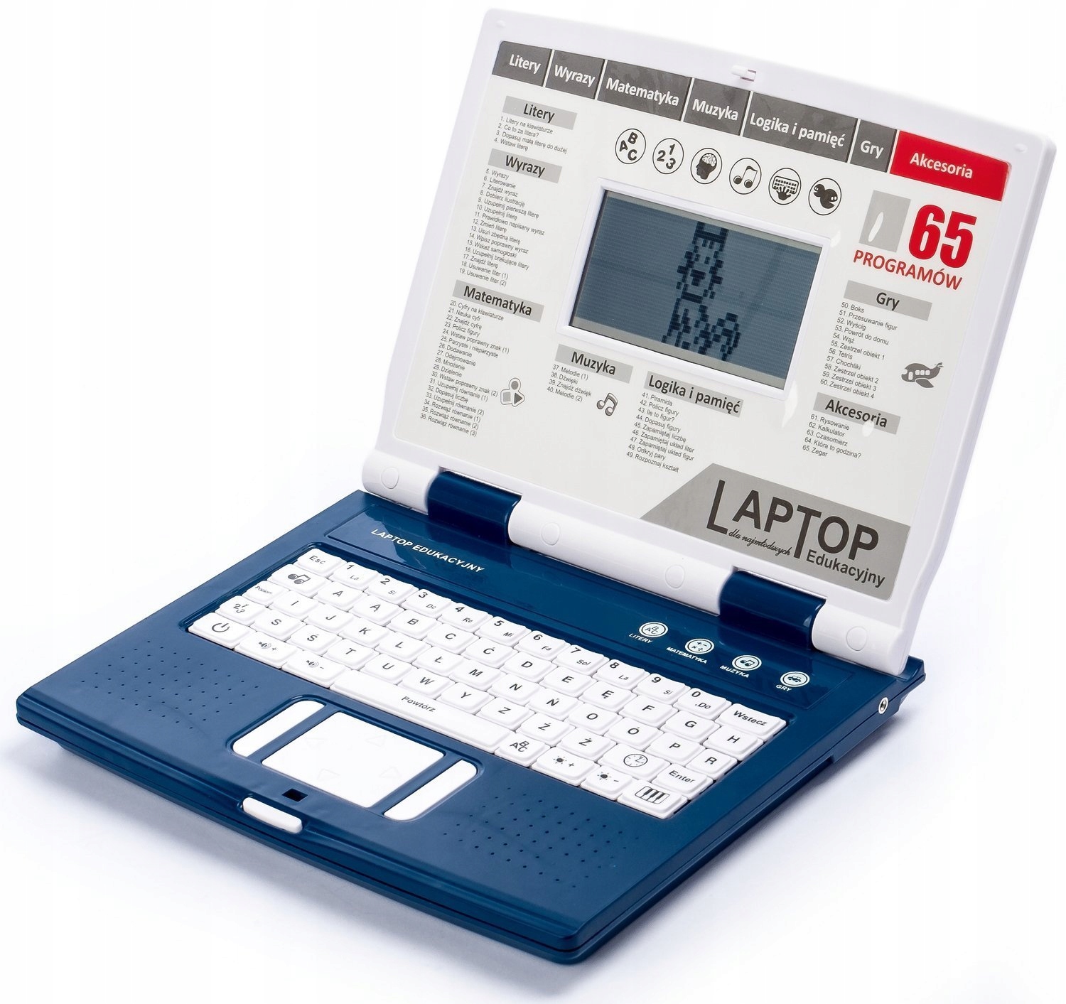 LAPTOP EDUKACYJNY DLA DZIECI 65 PROGRAMÓW USB PL Bohater brak