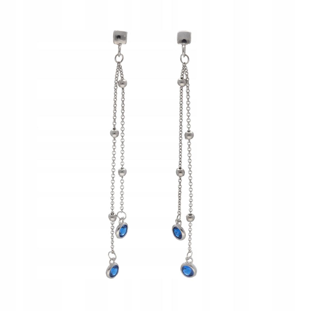 Náušnice se safírovou zirkonií stříbro