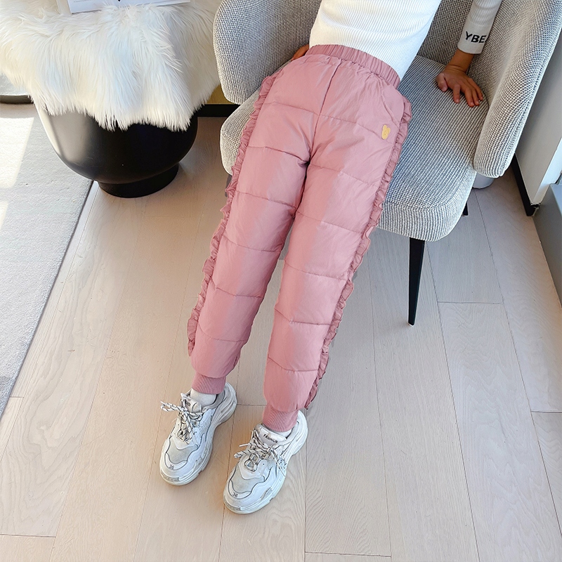 CIEPŁE GRUBE SPODNIE DRESOWE OCIEPLANE JOGGERY zimowe pikowane dziecięce Marka Inna marka