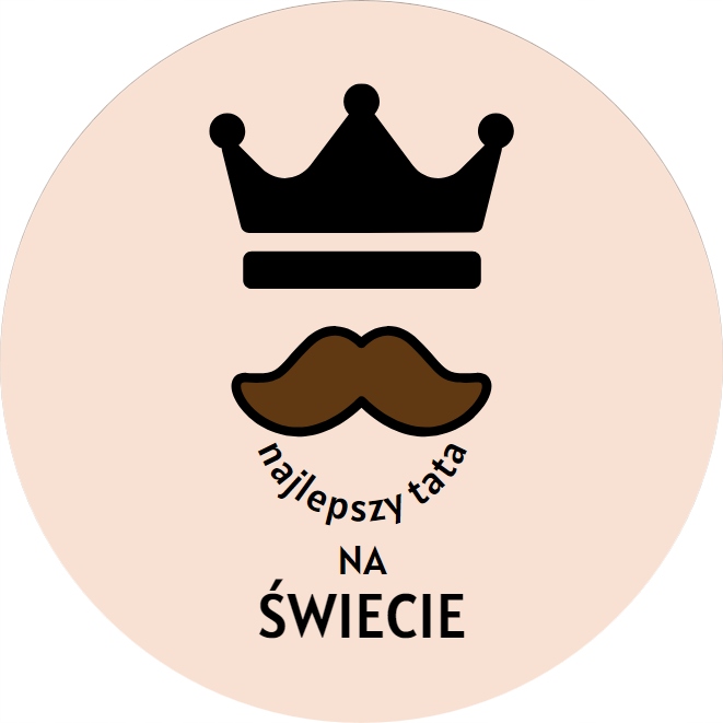 

Naklejki Dzień Ojca Najlepszy Tata 5 cm 60 szt