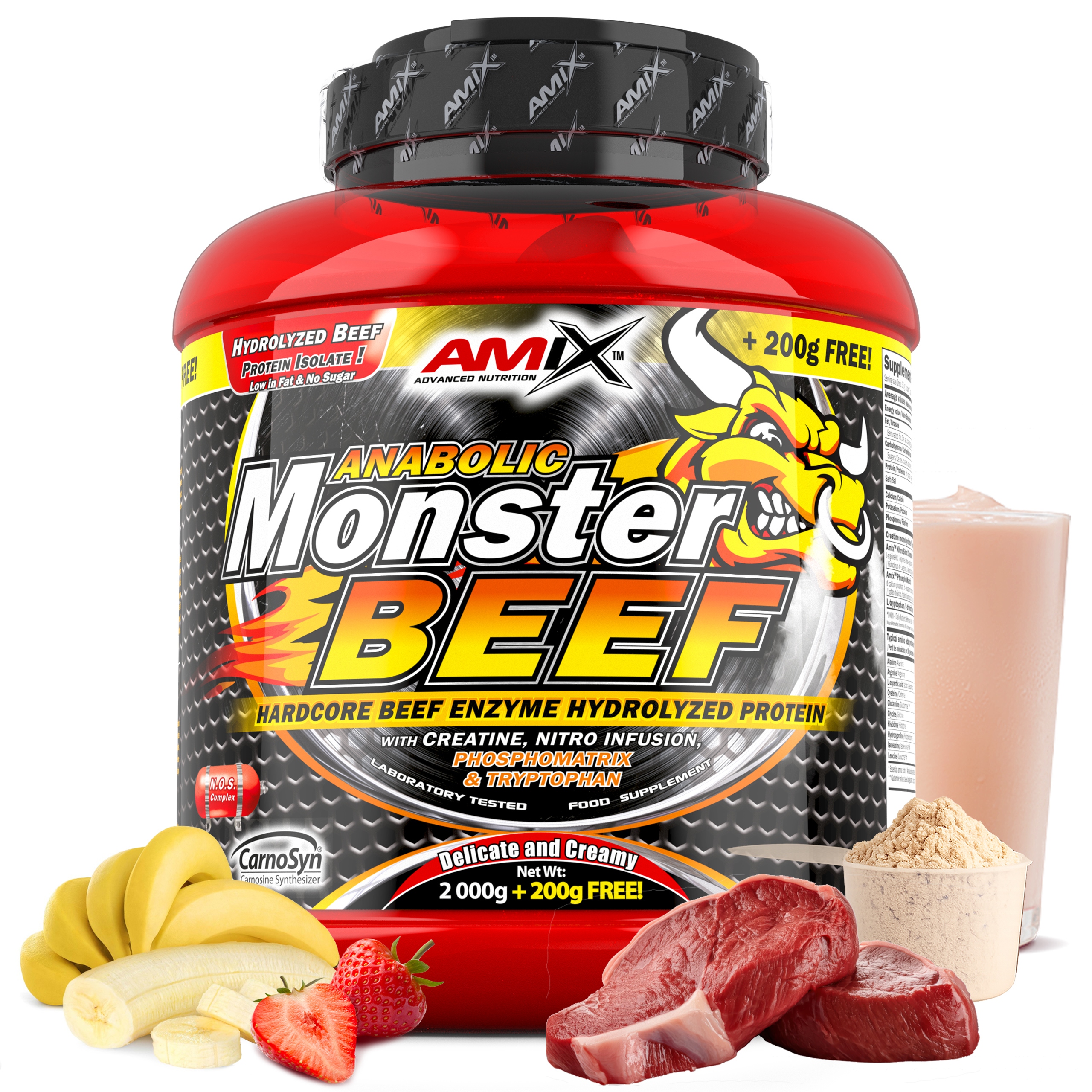 Hovězí protein hydrolyzát doplněk stravy 2200 g bez laktózy a lepku