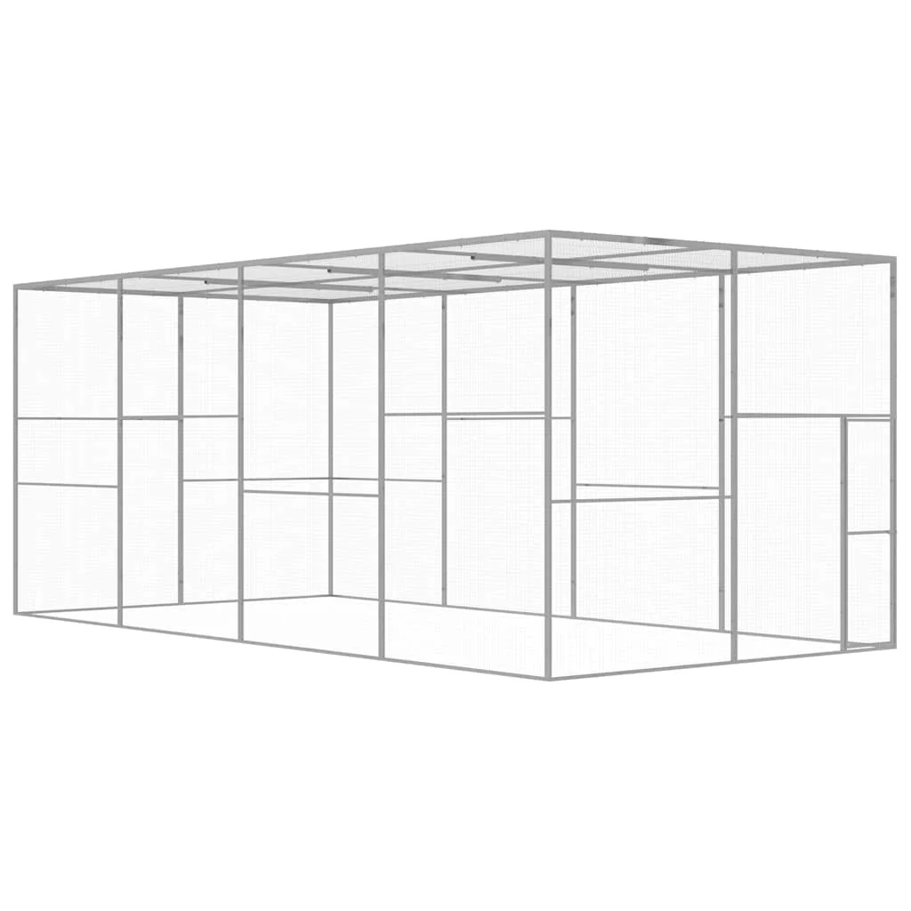 Levně Fionshop 262667737 Klec pro kočky 6 x 3 x 2,5 m pozinkovaná ocel