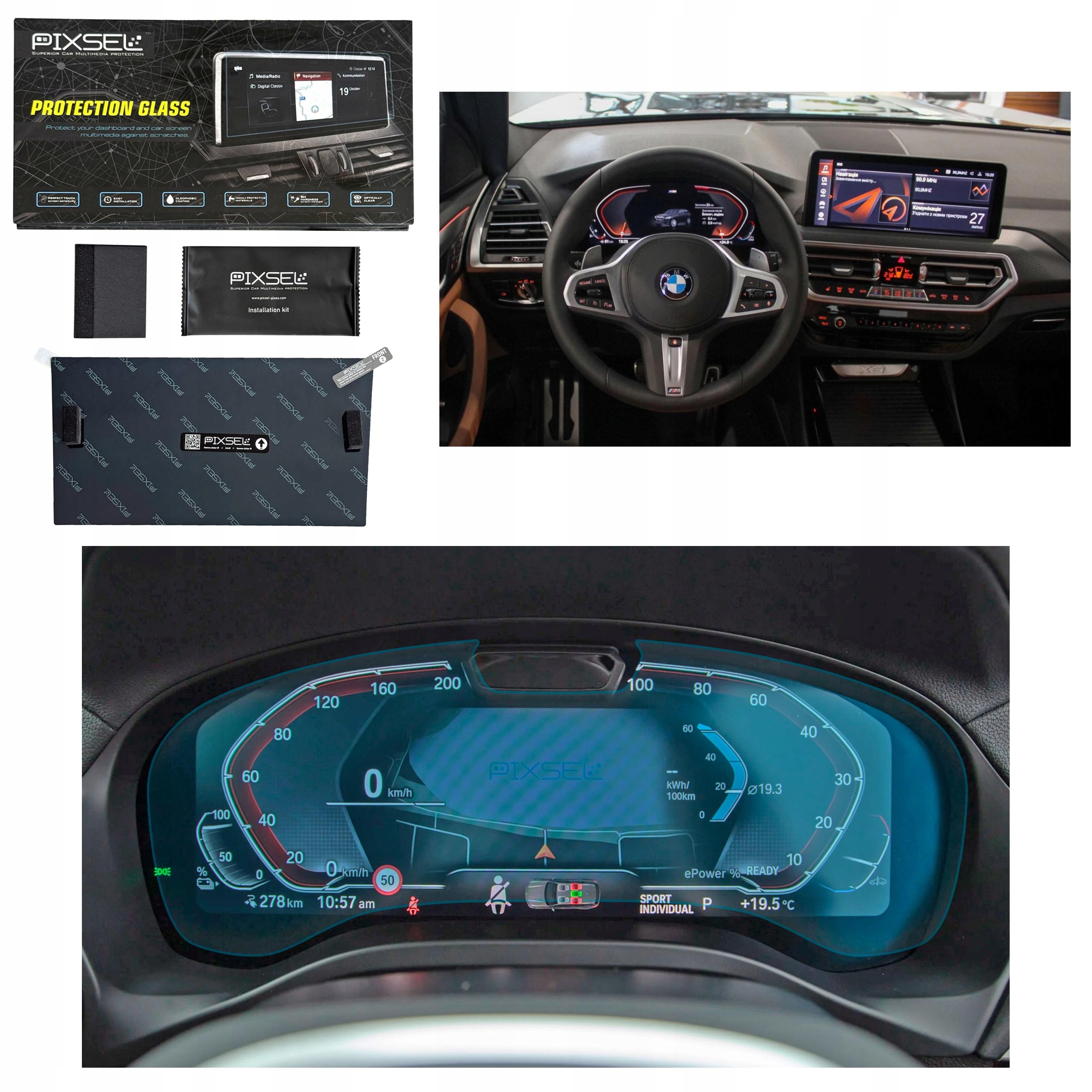 Antyodciskowe Matowe Szkło Ochronne Bmw X3-14.3“ 2022-2024 G01