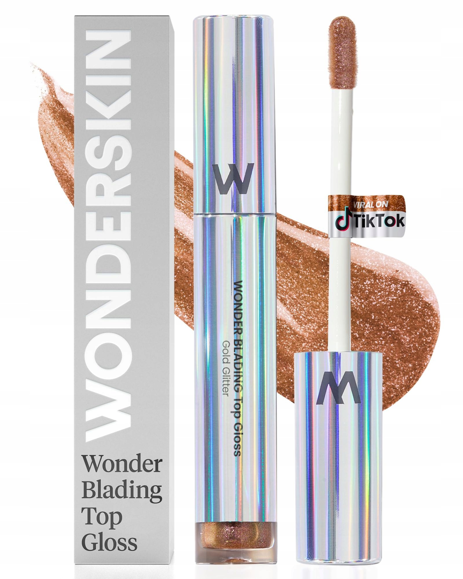 Wonderskin Blading Top Gloss Gold Glitter