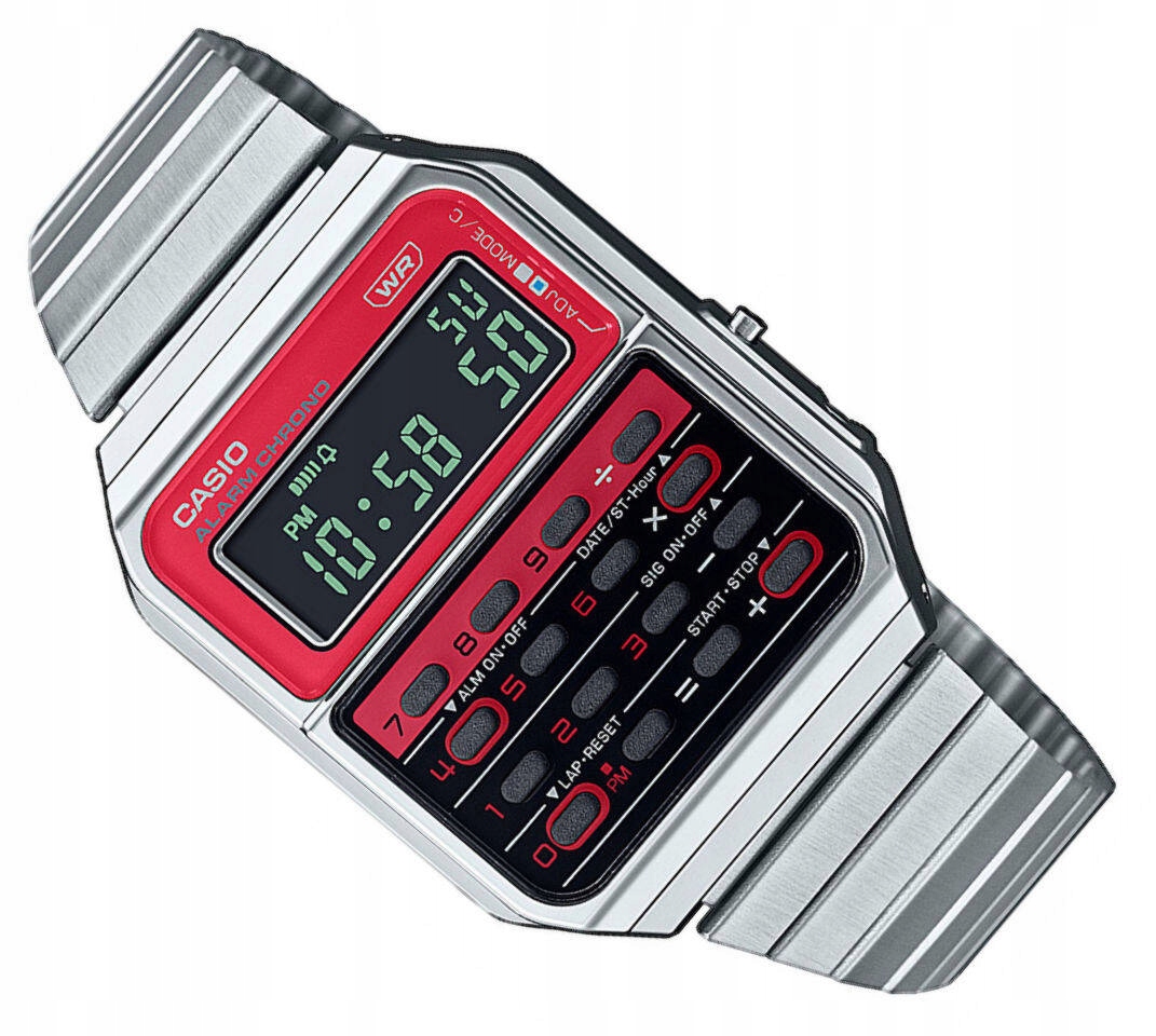 Kultovní Casio Vintage Hodinky S Kalkulačkou CA-500WE -4BEF Alarm Stopek