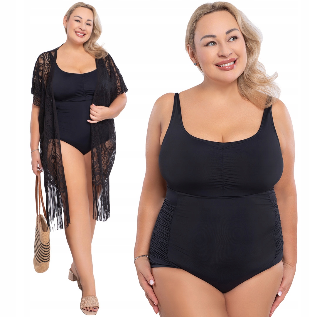 Jednodílné černé plavky 50