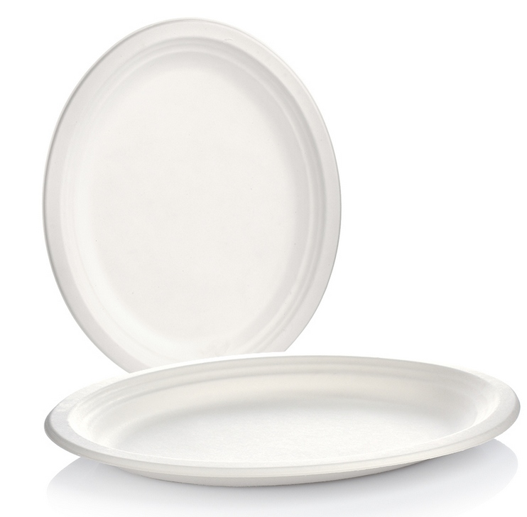 Talerz owalny biały 260 mm 50 szt Love Nature !!!