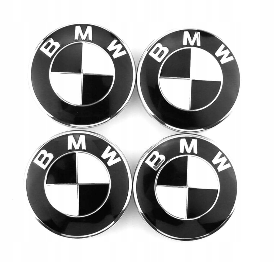 4X DEKIELEK CZARNO BIAŁY, EMBLEMAT FELG 68MM BMW Producent Inny