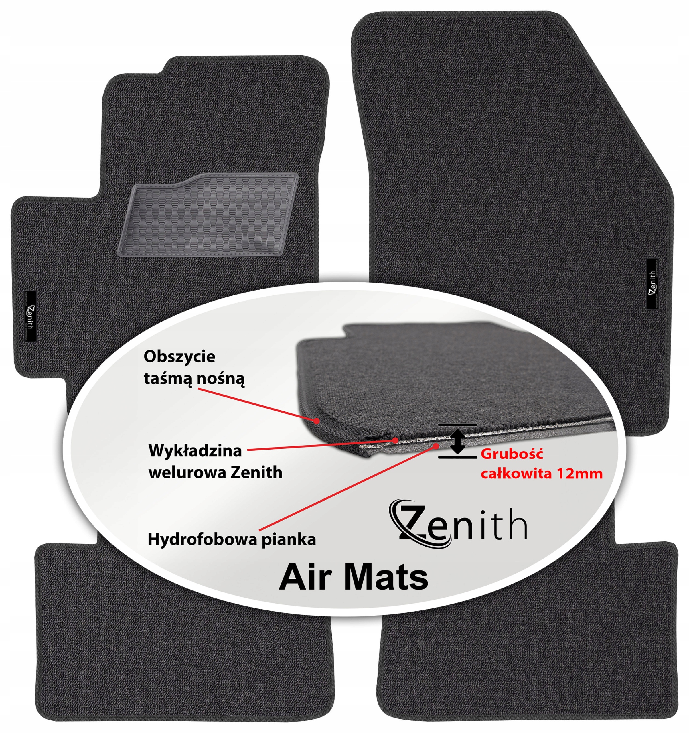 Suzuki Alto VII Hb 2009-2014 Velúrové koberčeky do auta Zenith Air Mats