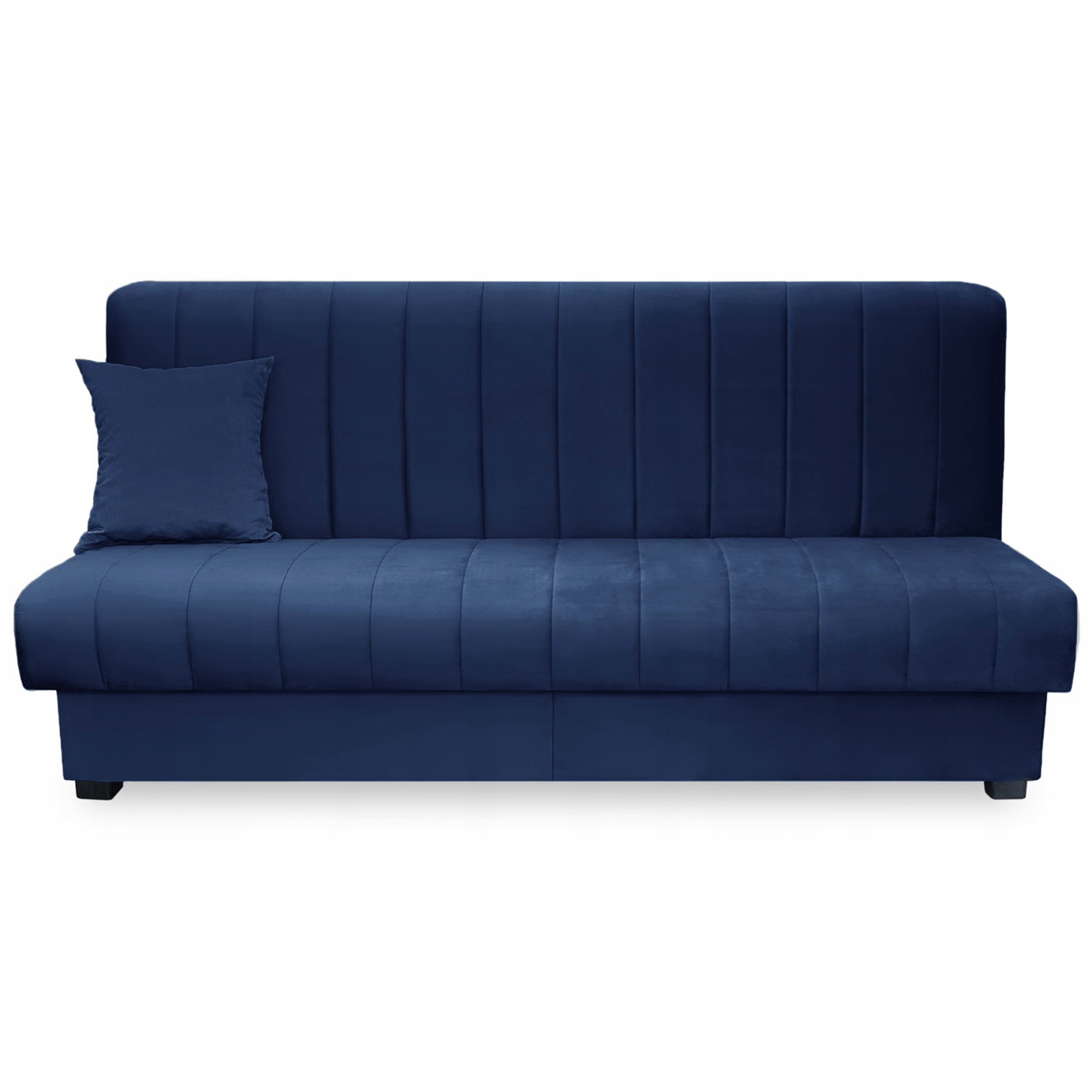 Sofa Rozkładana z Funkcją Spania Kanapa Wersalka Dwuosobowa Granatowa Sigma