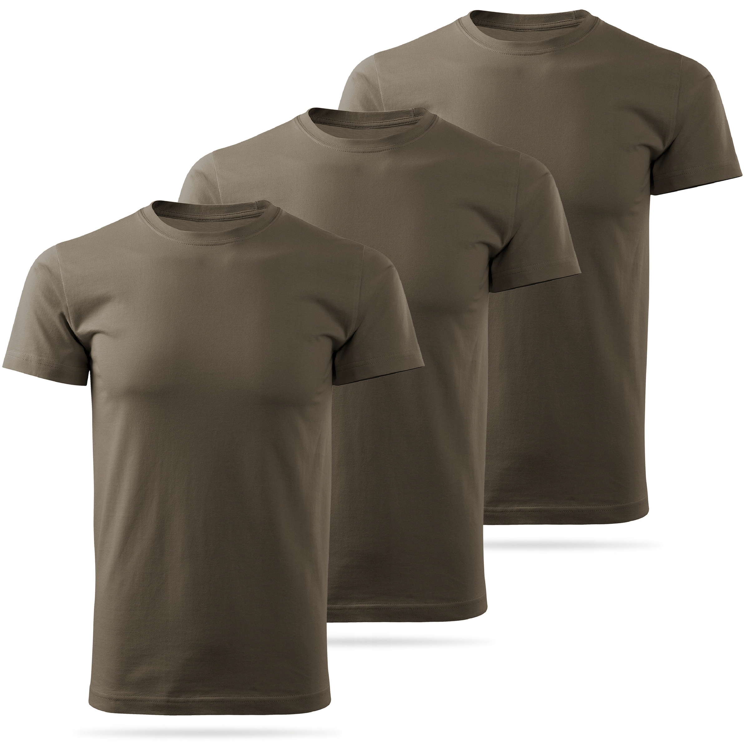 Militarna koszulka wojskowa T-shirt 100% bawełny kolor brązowy 3 Pak