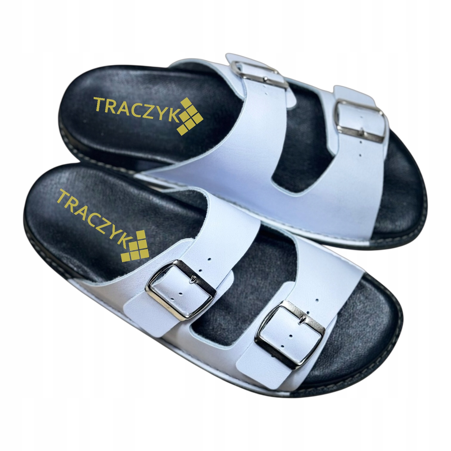 Nazouváky Anatomické Papuče Profilované Bílá Přírodní Kůže Fusbet vel.44