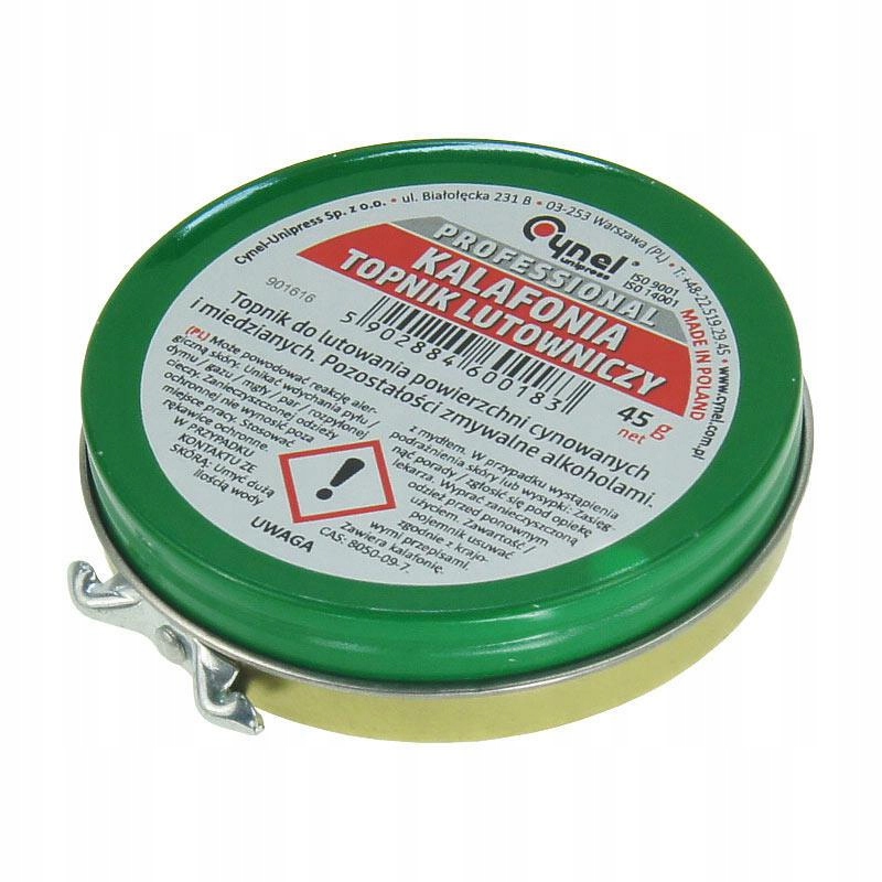 KALAFONIA LUTOWNICZA 45G 10ml CYNEL TOPNIK LUTOWNICZY DO LUTOWANIA