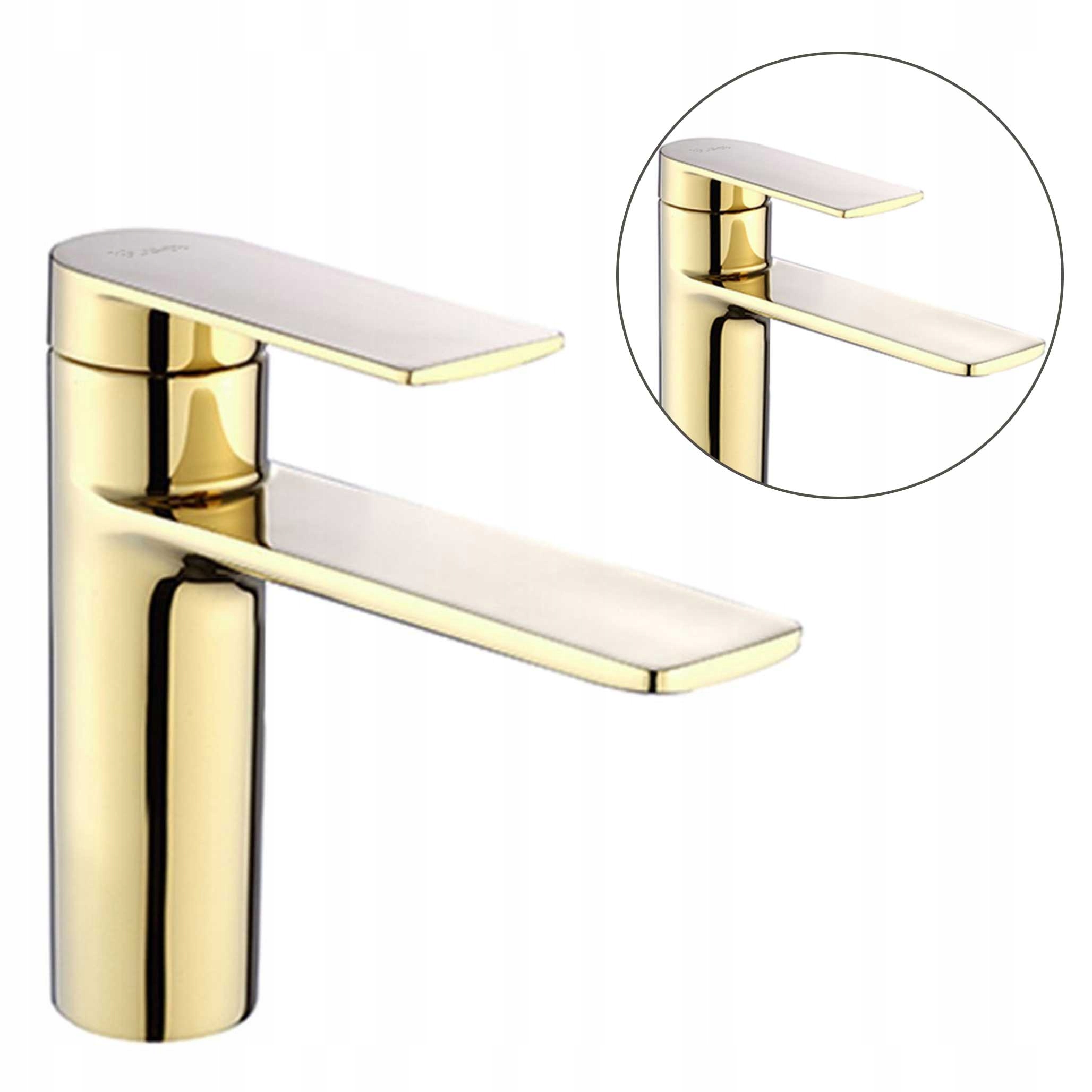 Umývadlová batéria Zlatá Nízka Rea Storm Do Umývadla Lesk Moderná