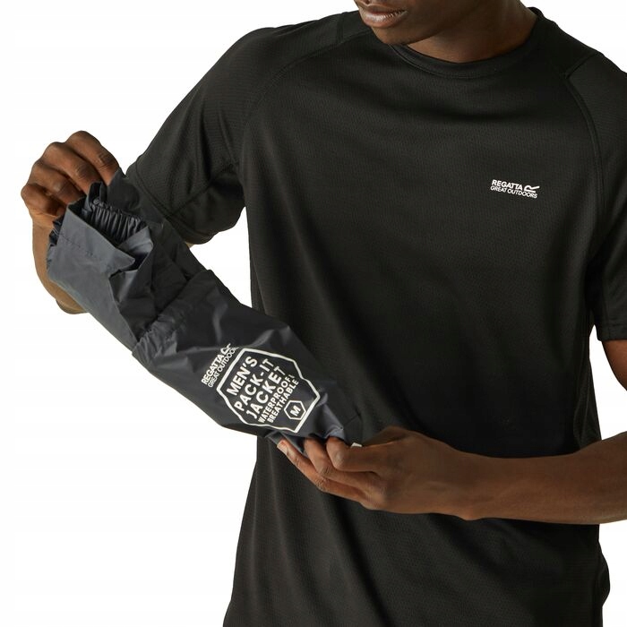 Męska przeciwdeszczowa kurtka trekkingowa Regatta RMW281 038 L Kolekcja Pack It