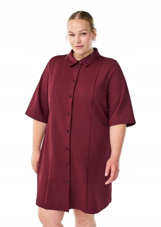Zizzi Krátká Bordó Šaty 928A 44