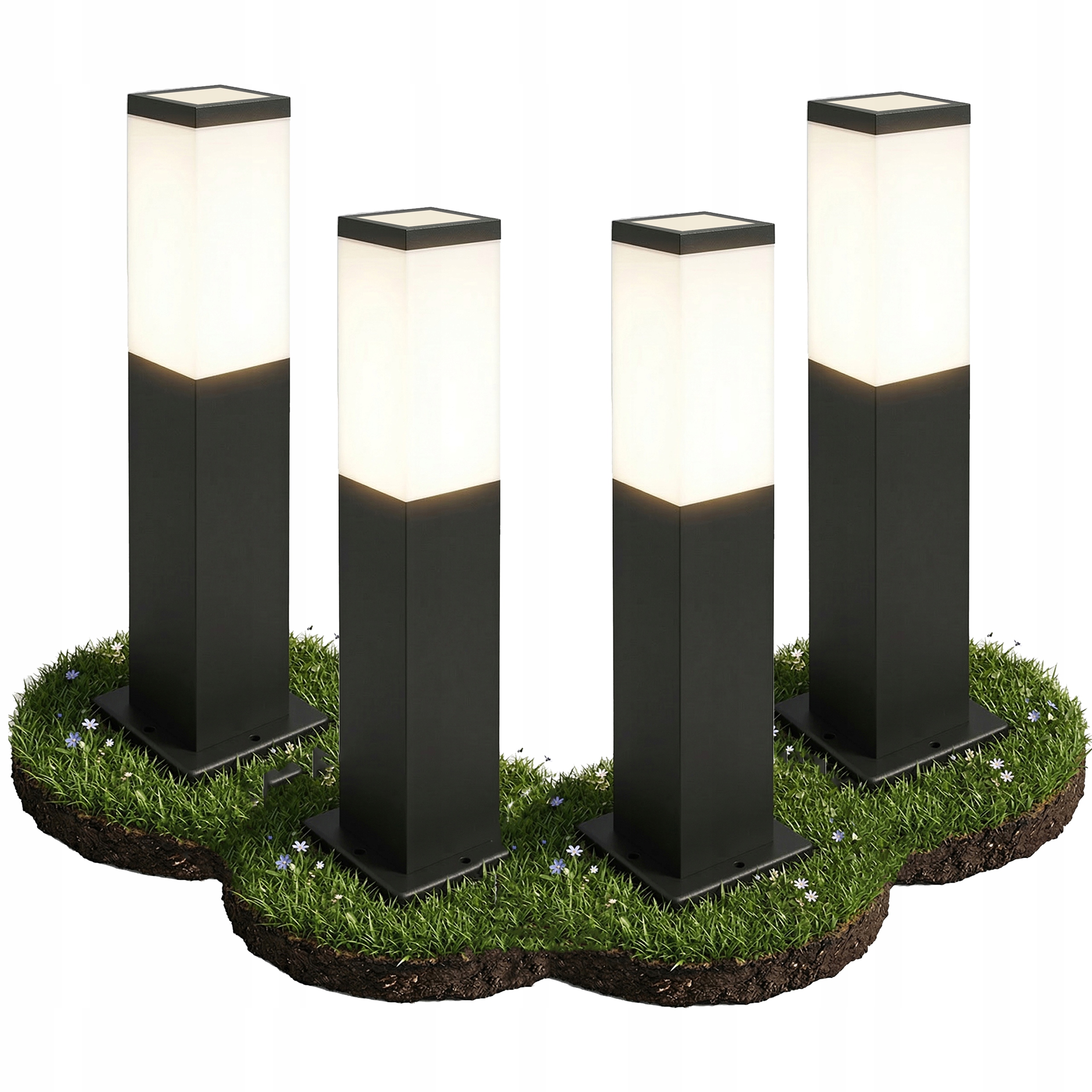 Stojaca Záhradná Lampa Masterled Havana Stĺpik 45 cm Čierna E27 IP44 4x