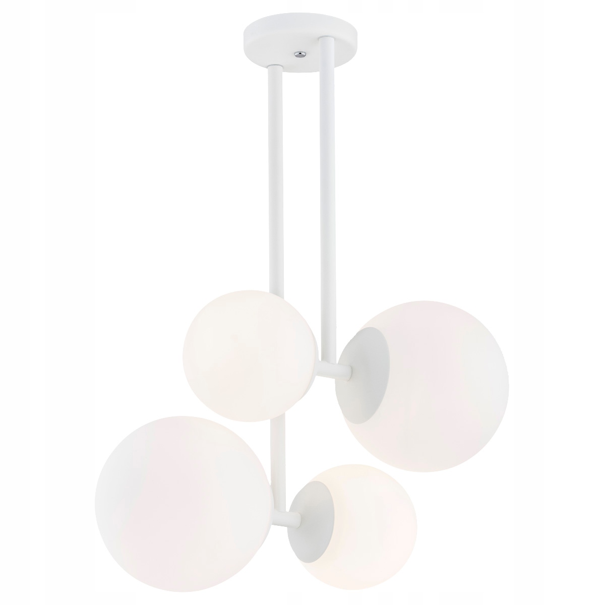 Lampa Wisząca 4xE27 Opal Mat Biała Do Salonu Aspen Argon