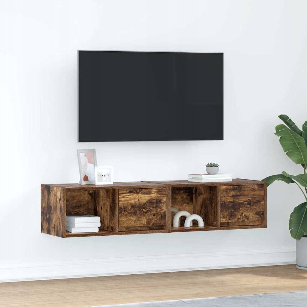 Rtv skříňky 2 ks Dub uzený 60x31x25,5 cm Lepené dřevo