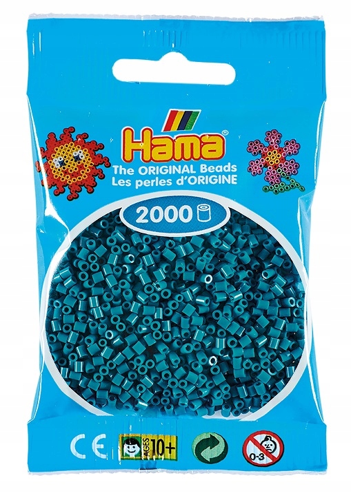 

Koraliki Hama Mini 2000 Sztuk 501-83 Ciemny Turkus
