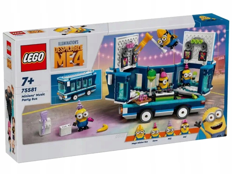 Klocki LEGO Minionki 75581 Imprezowy autobus minionków 7+ (Elementy: 379)