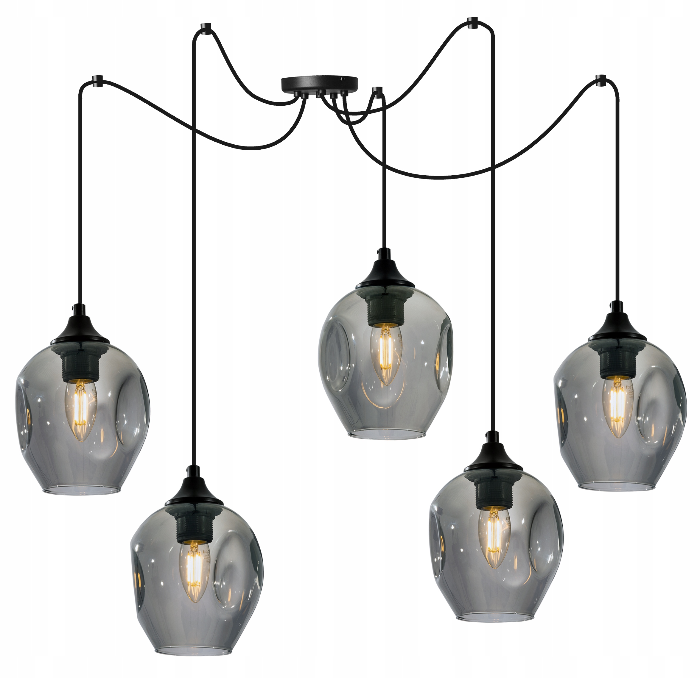 Závesná Stropná Lampa Luster Pavúk Loft Sklenená Do Kuchyne Izby