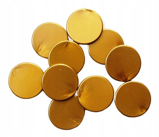 

Żetony 22x1,7 mm złote 10 szt. liczniki
