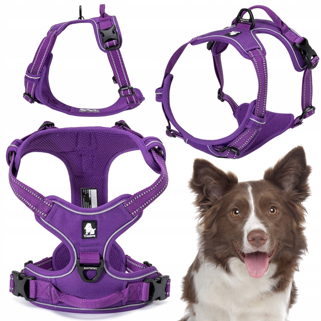 Szelki Dla Psa Truelove Easy Walk Mocne Trwałe Odblaskowe Fioletowe L