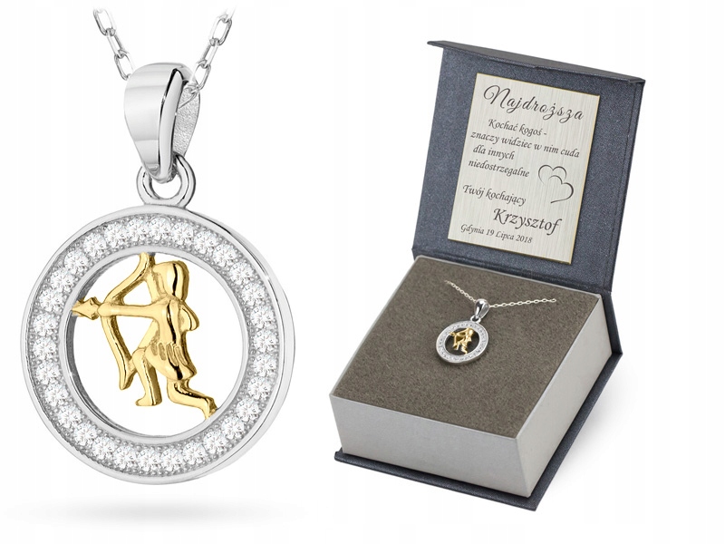 Stříbrný Řetízek a Přívěsek 925 Znamení Střelec