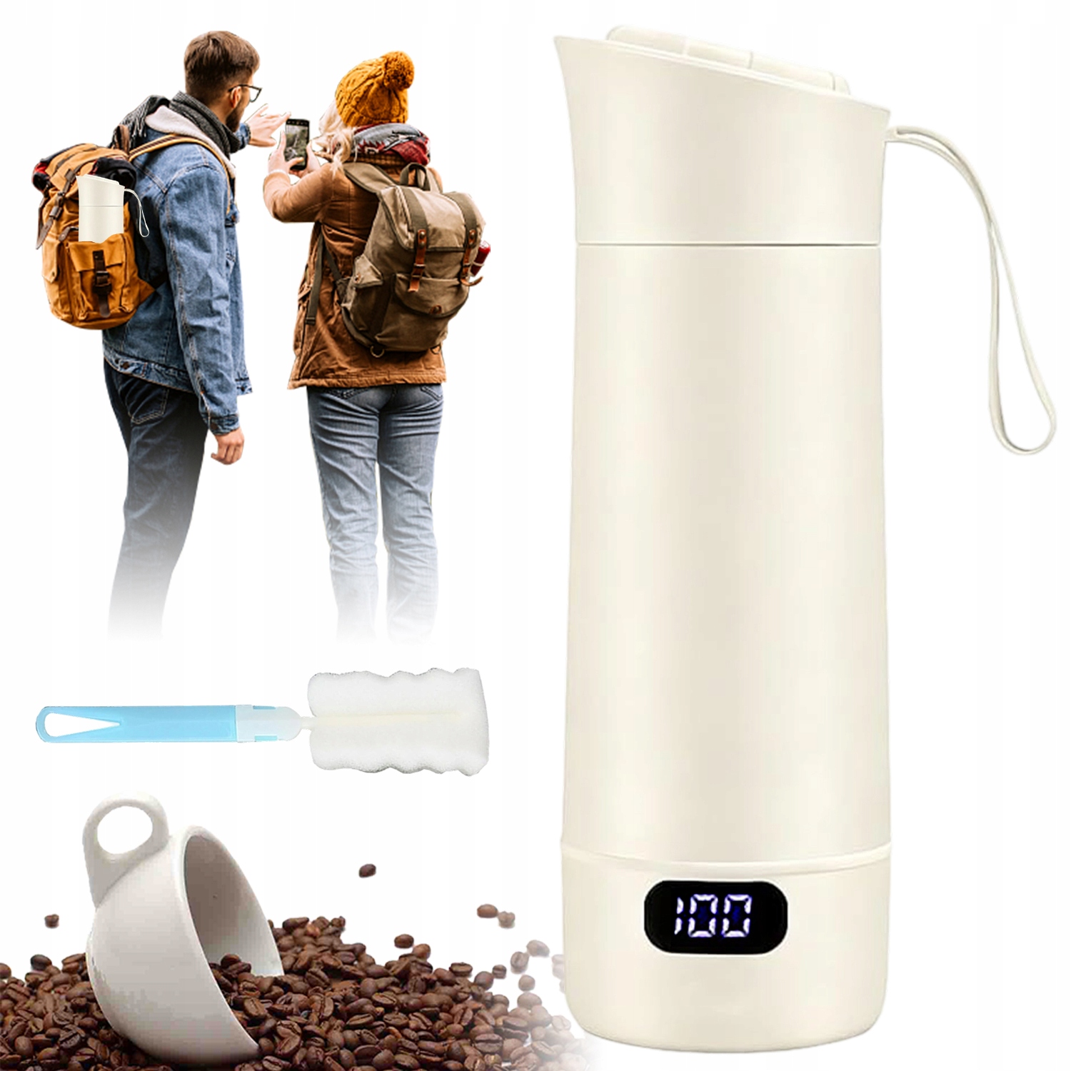 400 ml Elektrická Termoska Mini Konvice Na Kávové Mléko 4 Teploty