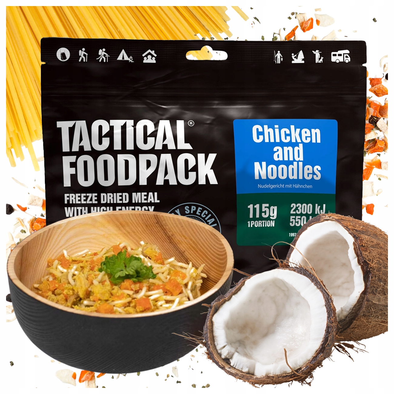 Liofilizat Tactical Liofilizowane danie jedzenie z kurczak z makaronem 425g