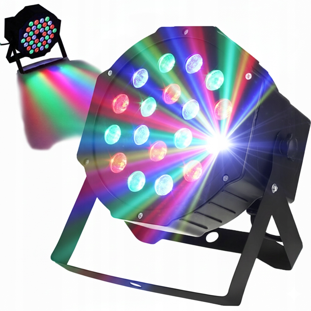 Reflektor LED prodigy.cat 18 diod RGB wielokolorowy