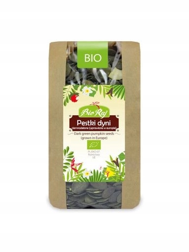 3x Bio Raj Dýňová semínka tmavě zelená (pěstováno v Evropě) Bio 300 g