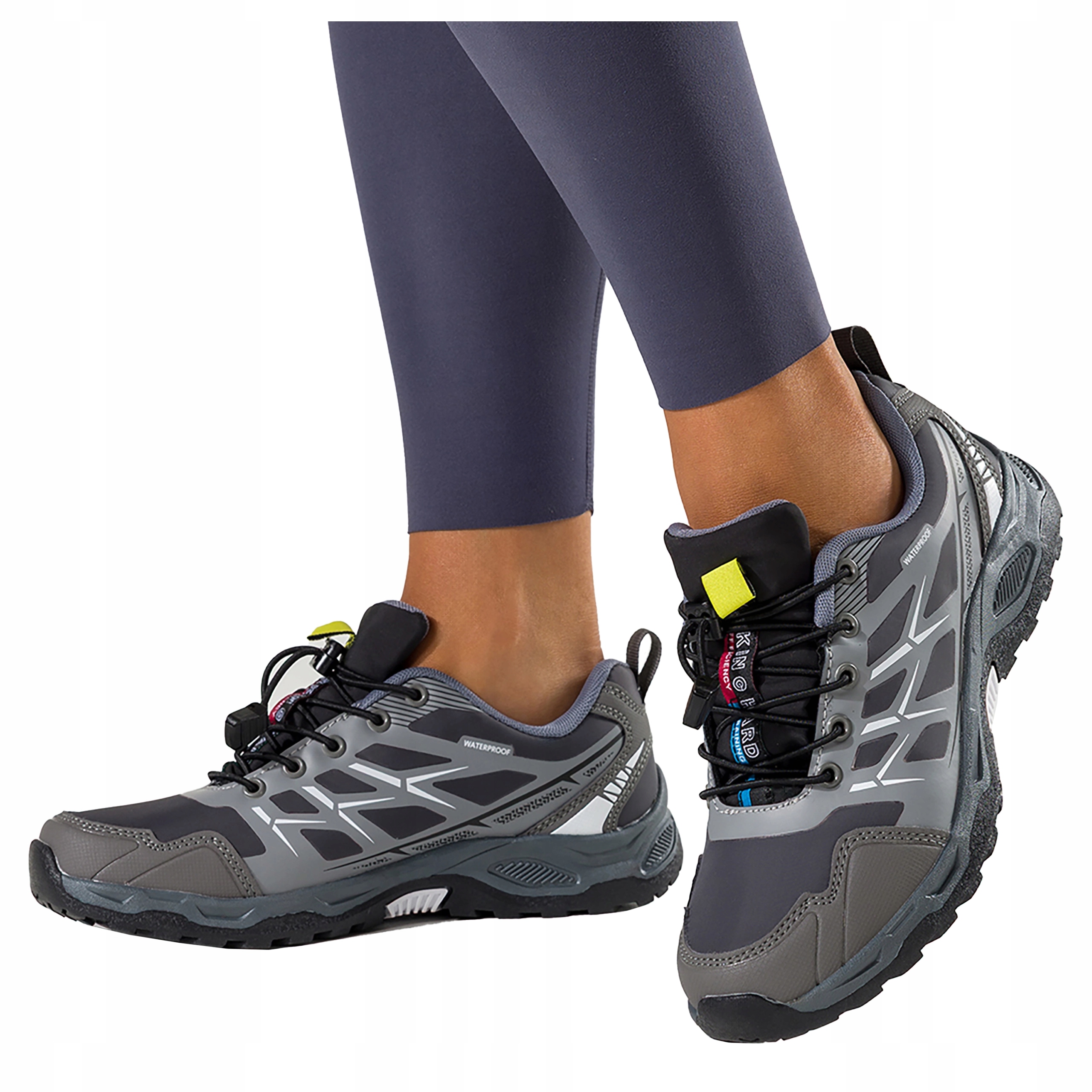 Šedé Trekingové Sportovní Boty Dámské Pohodlné Elastické Šňůrka vel. 40