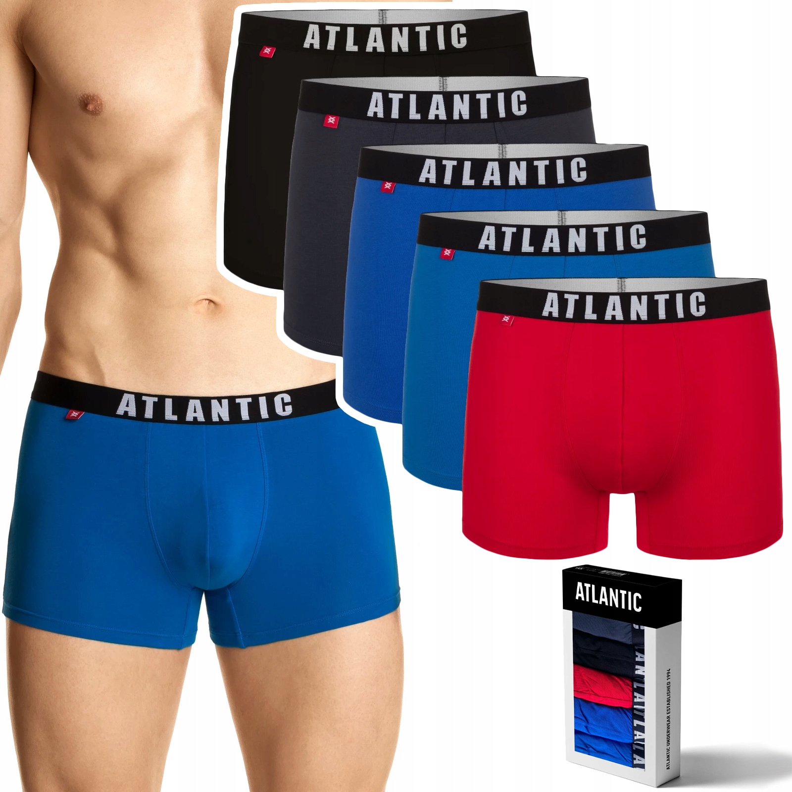 

Bokserki męskie 5 Par sport Atlantic 5SMH-004 XXL