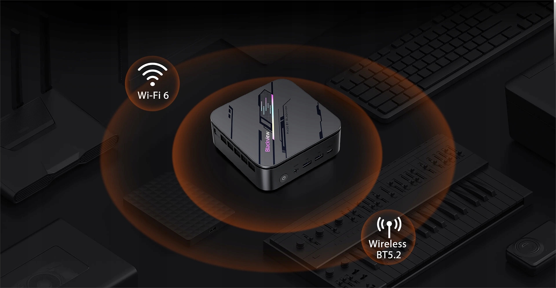 Blackview miniPC MP100 Pro i3-1215U up to 4,4HGz 16/512 WiFi 6 BT 5.2 LAN RJ45 USB 3.1Gen1x4 USB 3.1Gen2x2 TypeC PDx1 HDMI DP Windows 11Pro Grey — 13
