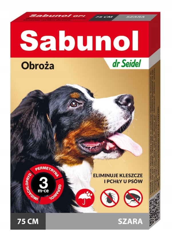 

Sabunol obroża szara na pchły i kleszcze 75 cm