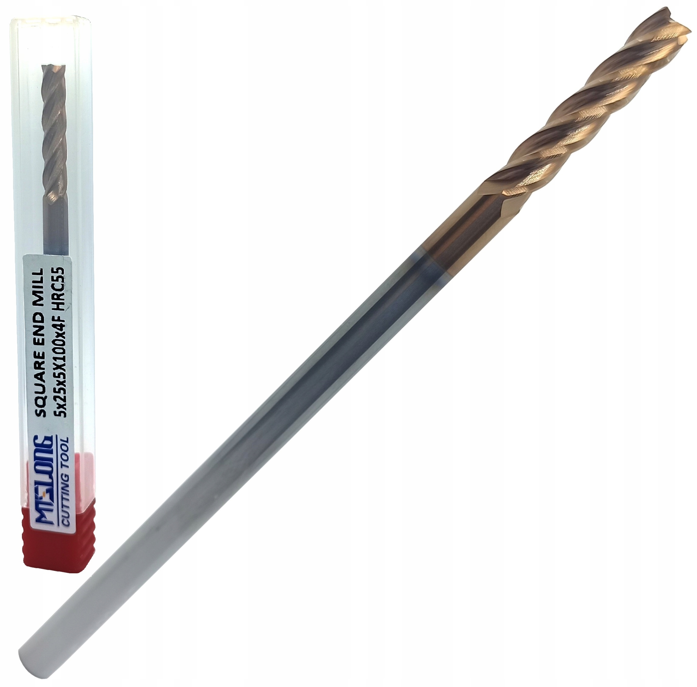 Frez Węglikowy Vhm Mts fi 5mm 100L długi 55HRC 4P