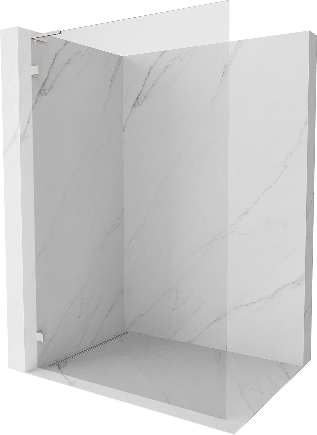 Mexen Lunar L walk-in sprchová stěna levá 70x200cm, průhledná 8mm niklová