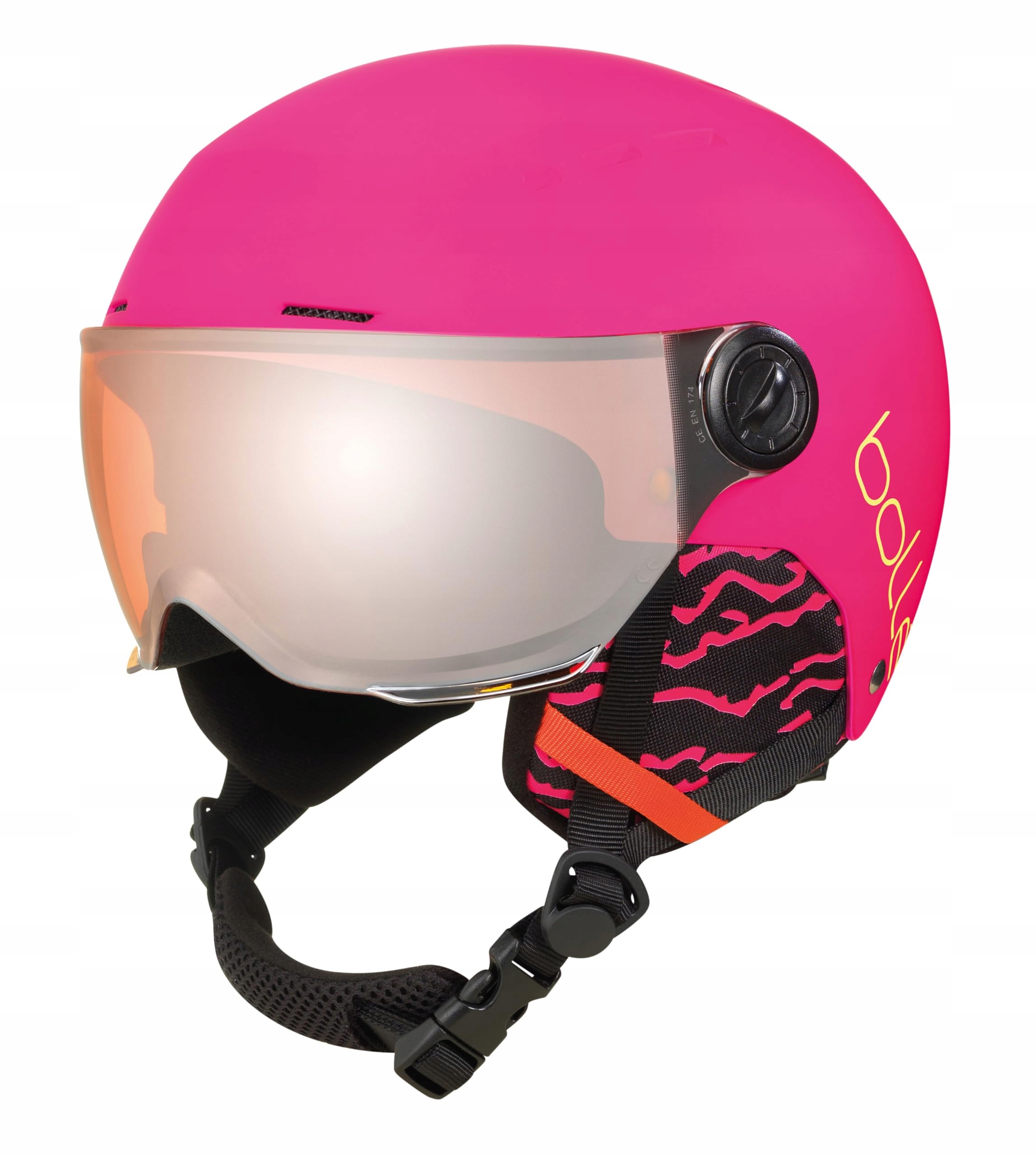 Dětská lyžařská přilba Bolle Quiz Visor Hot Pink Matte S 52-55 cm