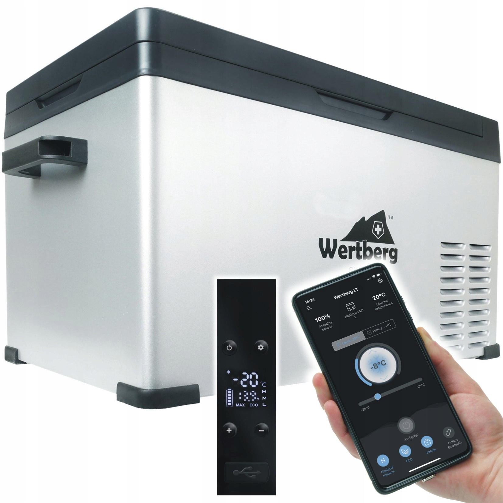 

40 L lodówka zamrażarka -20°C 12/24|230V bluetooth