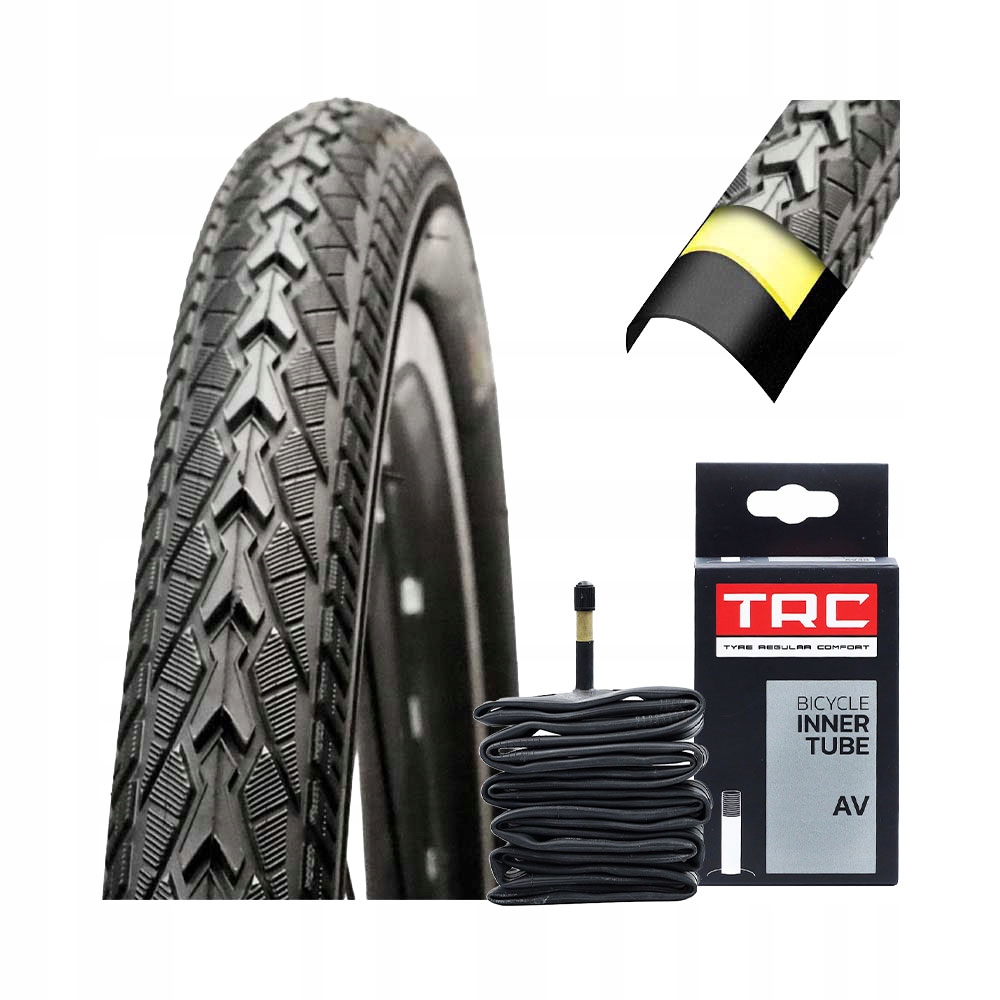 Opona rowerowa 28 Trc 700x40 42-622 Wkładka Antyprzebiciowa dętka AV48