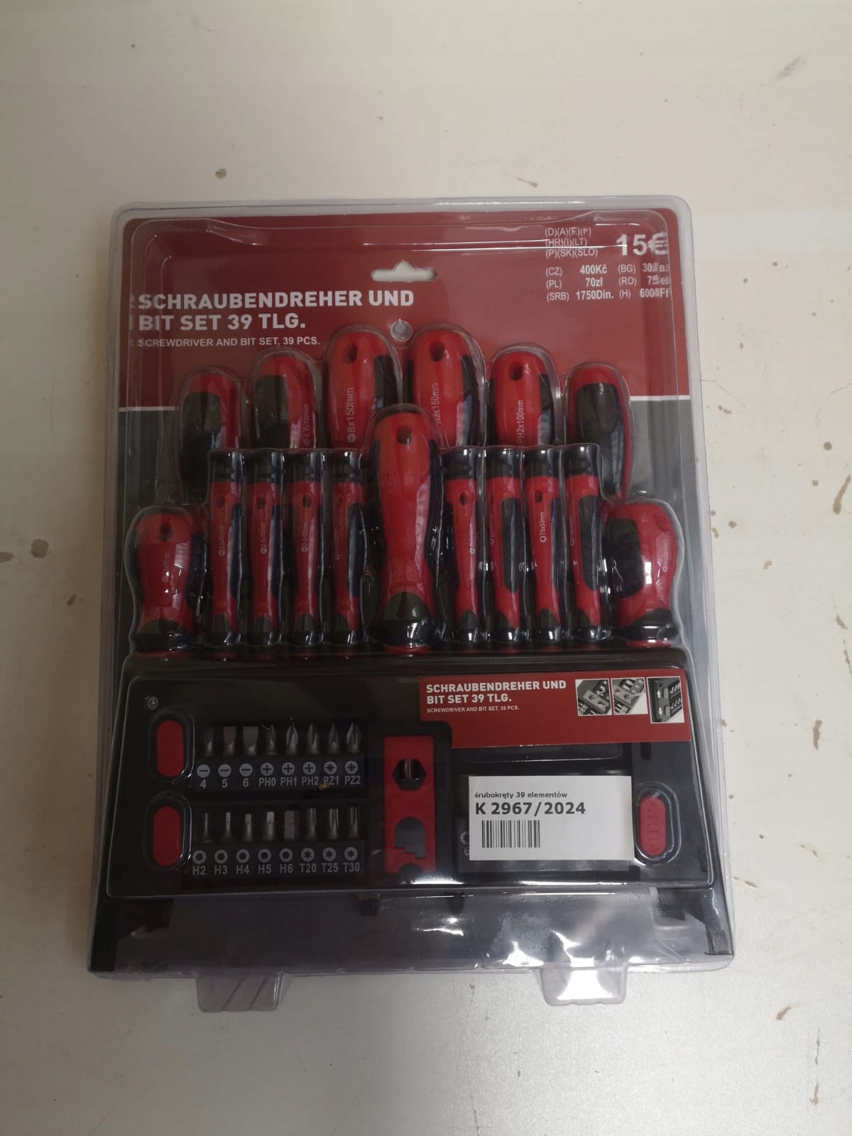 ŚRUBOKRĘTY Z BITAMI 39 (2967/24)