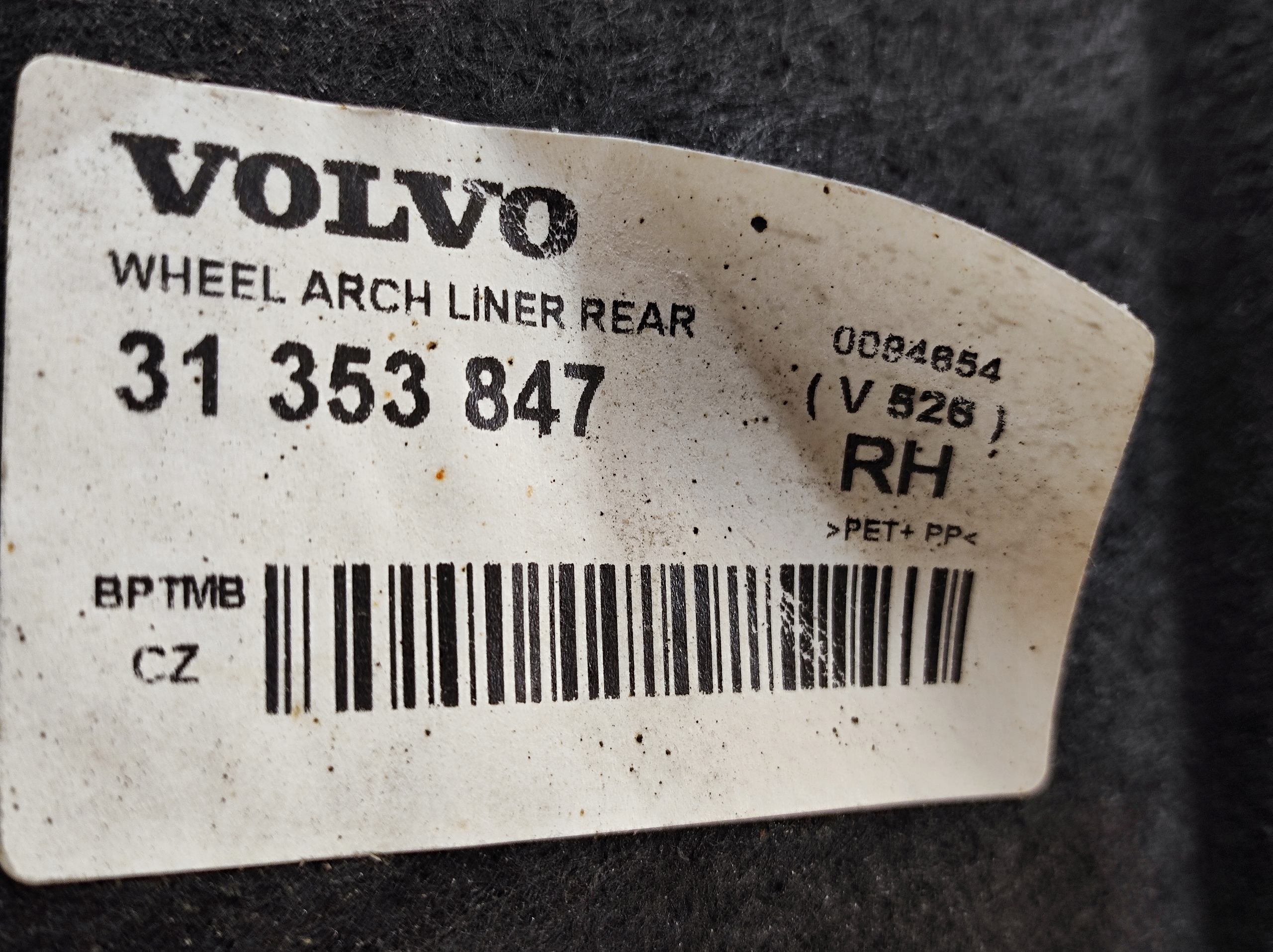 right mudguard rear part VOLVO XC90 II 2015